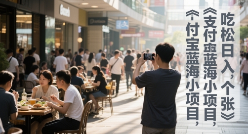 支付宝蓝海小项目，吃饭逛街拍个照，轻松日入1张-网创前栈