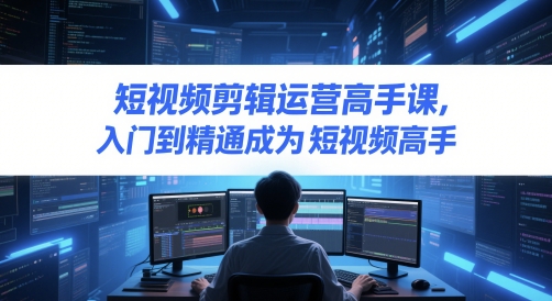 短视频剪辑运营高手课，入门到精通成为短视频高手-网创前栈