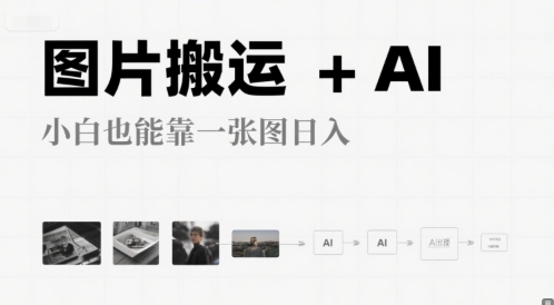 图片搬运+AI，小白也能靠一张图，日入4张-网创前栈