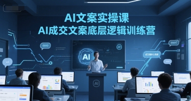 AI文案实操课，AI成交文案底层逻辑训练营-网创前栈