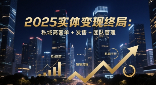 2025实体变现终局：私域高客单+发售+团队管理-网创前栈