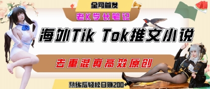 海外tiktok小说推文暴力项目，高停留率，高转化率，上手后一天搞顿饭钱不是问题-网创前栈