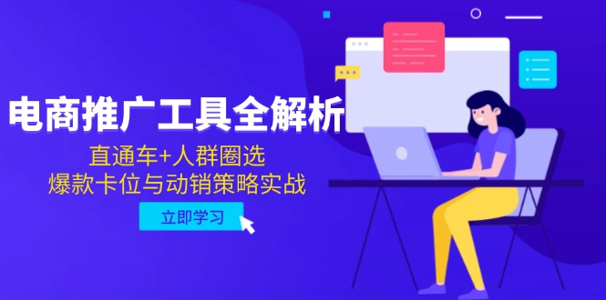 （14866期）电商推广工具全解析，直通车+人群圈选，爆款卡位与动销策略实战-网创前栈