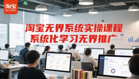 淘宝无界系统实操课程，系统化学习无界推广-网创前栈