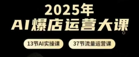 2025年AI爆店运营大课，13节AI实操课+37节流量运营课-网创前栈