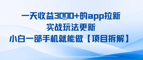 一天收益1k+的app拉新，实战玩法更新，小白一部手机就能做【项目拆解】-网创前栈
