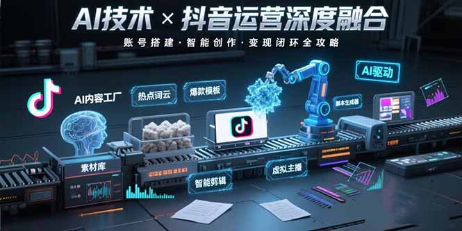 （15630期）AI技术与抖音运营的深度融合应用：涵盖账号搭建、内容创作、收益变现等-网创前栈