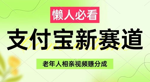 支付宝新赛道，利用老年人相亲视频，挣分成收益，轻松月入过W，操作简单-网创前栈