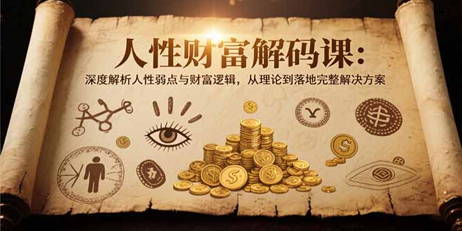 （15434期）人性财富解码课6.0：深度解析人性弱点与财富逻辑，理论到落地完整解决方案-网创前栈