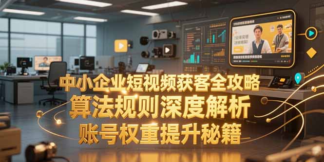 （15326期）中小企业短视频获客全攻略，算法规则深度解析，账号权重提升秘籍-网创前栈