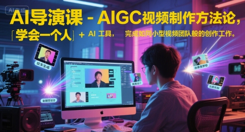 AI导演课-AIGC视频制作方法论，学会一个人+AI工具，完成如同小型视频团队般的创作工作，实现导演梦-网创前栈