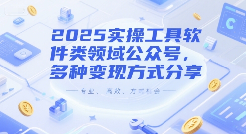2025实操工具软件类领域公众号，多种变现方式分享-网创前栈