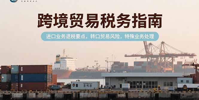 （15381期）跨境贸易税务指南，进口业务退税要点，转口贸易风险，特殊业务处理-网创前栈