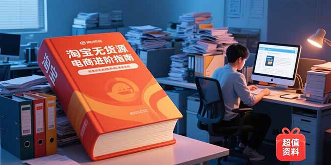 （15317期）淘宝无货源电商进阶指南，包含新人课、进阶课，配套资料，蓝海选品等-网创前栈