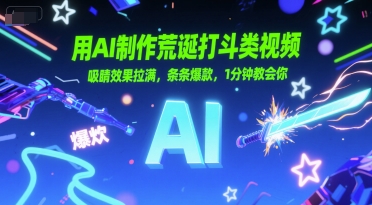 用AI制作荒诞打斗类视频，吸睛效果拉满，条条爆款，1分钟教会你-网创前栈