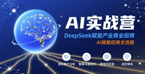 AI实战营：DeepSeek赋能产业商业招商，AI赋能招商全流程-网创前栈