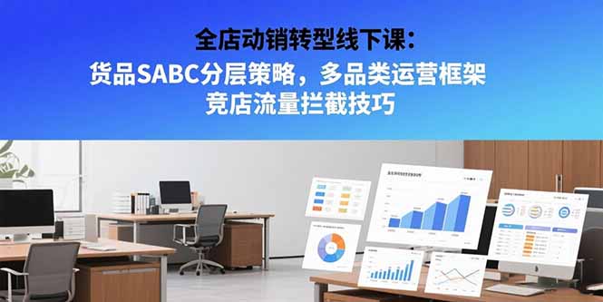 （15419期）全店动销转型线下课：货品SABC分层策略，多品类运营框架 竞店流量拦截技巧-网创前栈