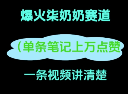 小红书爆火柒奶奶，13 天涨粉 8.7 W，全流程拆解-网创前栈