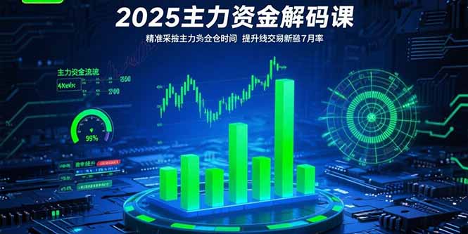 （15511期）2025主力资金解码课：精准捕捉主力建仓时机，提升短线交易胜率(更新7月)-网创前栈
