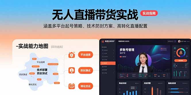 （15622期）无人直播带货实战，涵盖多平台起号策略、技术防封方案、高转化直播配置-网创前栈