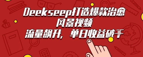 Deekseep制作治愈风景视频爆火出圈，单日收益几张，流量持续飙升-网创前栈