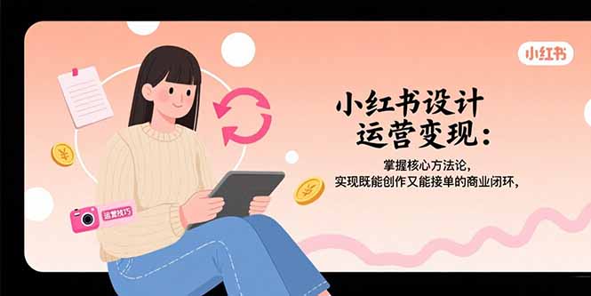 （15636期）小红书设计运营变现：掌握核心方法论，实现既能创作又能接单的商业闭环-网创前栈