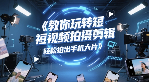 教你玩转短视频拍摄剪辑，轻松拍出手机大片-网创前栈