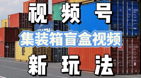 视频号新玩法，利用老外开集装箱盲盒视频，挣分成计划收益，月入过W，新手小白轻松上手-网创前栈