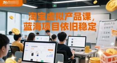 淘宝虚拟产品课，蓝海项目依旧稳定-网创前栈