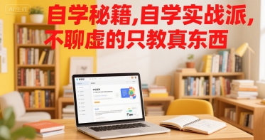 自学秘籍，自学实战派，不聊虚的只教真东西-网创前栈
