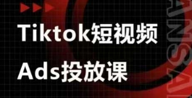 Ads视频投放课，tiktok短视频广告投放课-网创前栈