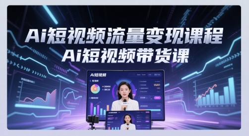 Ai短视频流量变现课程，Ai短视频带货课-网创前栈