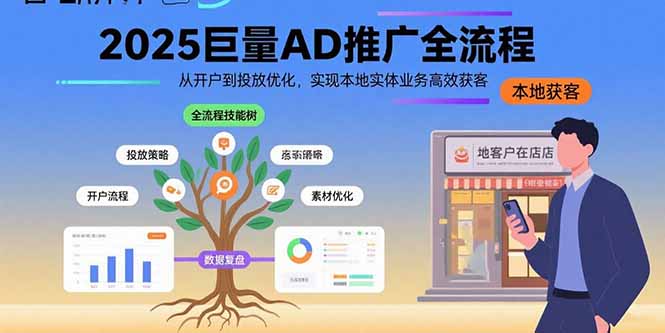 （15608期）2025巨量AD推广全流程，从开户到投放优化，实现本地实体业务高效获客-网创前栈