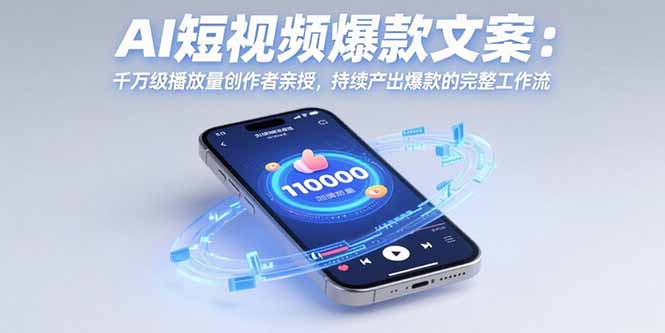 （15569期）AI短视频爆款文案：千万级播放量创作者亲授，持续产出爆款的完整工作流-网创前栈