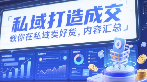 私域打造成交，教你在私域卖好货，内容汇总-网创前栈