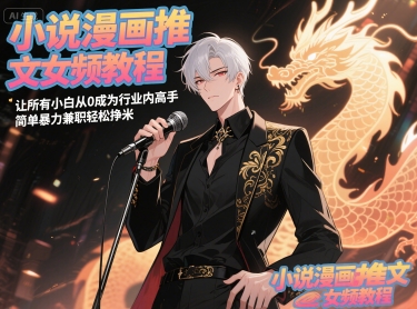 小说漫画推文女频教程，让所有小白从0成为行业内高手，简单暴力兼职轻松挣米-网创前栈