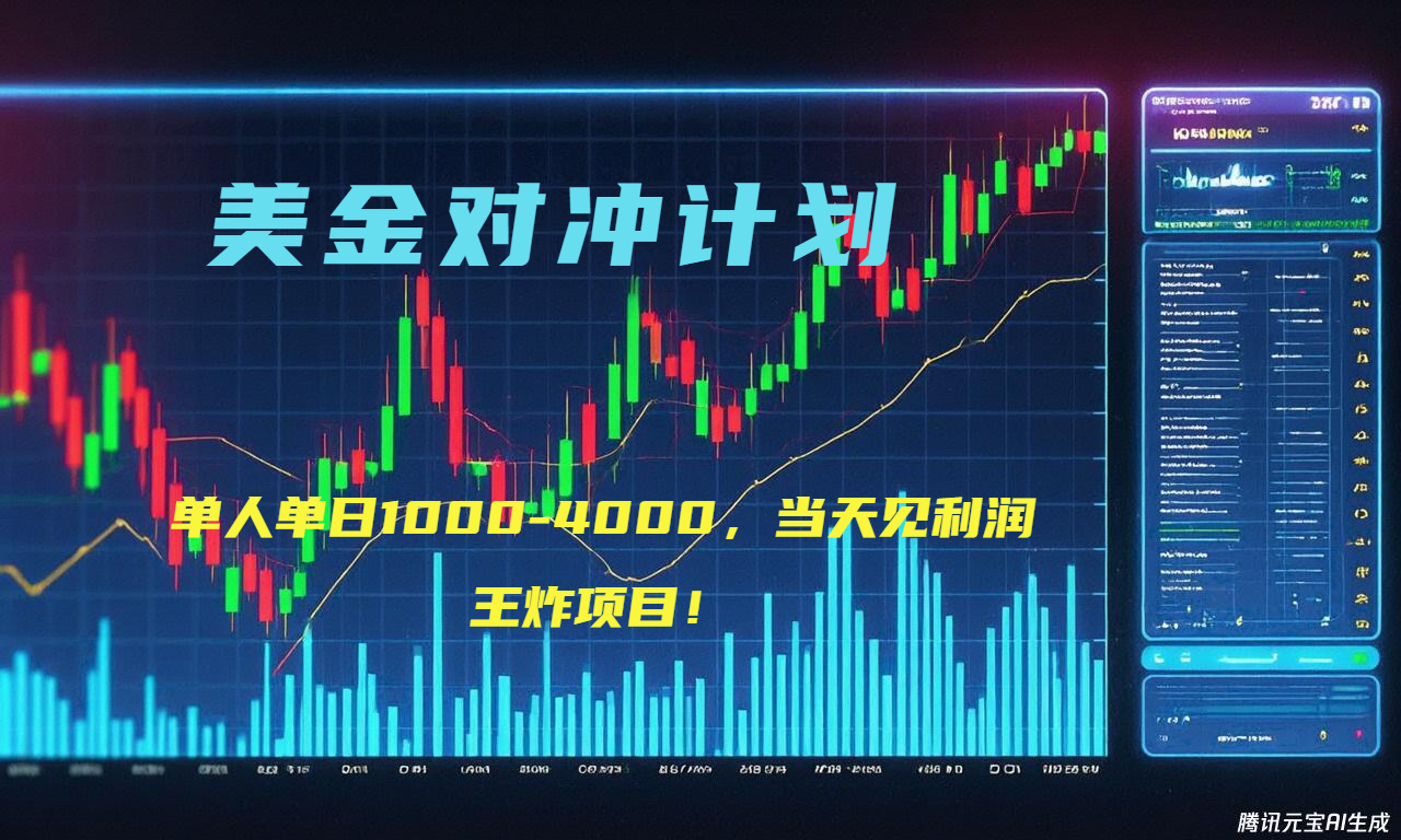 （15333期）2025年最暴力项目“美金先登计划”最新最强对冲战法，每日实际收益1K-4K-网创前栈