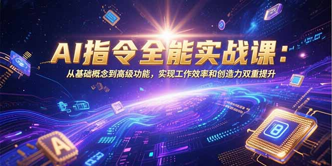 （15455期）AI指令全能实战课：从基础概念到高级功能，实现工作效率和创造力双重提升-网创前栈
