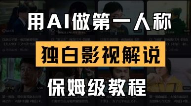 用AI做第一人称独白影视解说，手把手教学，保姆级教程-网创前栈