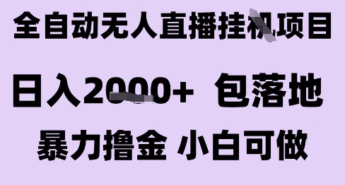 最新全自动抖音无人直播挂G项目，日入2k+ 包落地暴力撸金，小白可做【揭秘】-网创前栈
