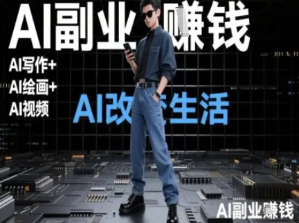 AI改变生活（Ai写作+AI绘画+Ai视频），AI副业挣钱-网创前栈