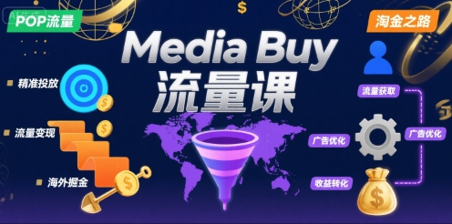 Media Buy之POP流量课，带你开启海外Media Buy淘金之路-网创前栈