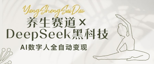 养生赛道+DeepSeek黑科技：AI数字人全自动变现，小白也能月入过W-网创前栈