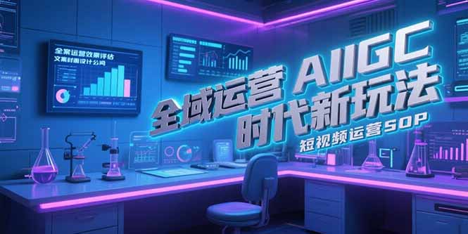 （15327期）全域运营AIGC时代新玩法，文案封面设计公式，短视频运营SOP-网创前栈