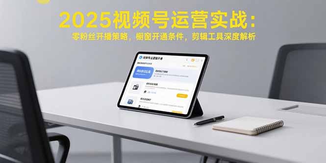 （15505期）2025视频号运营实战：零粉丝开播策略，橱窗开通条件，剪辑工具深度解析-网创前栈