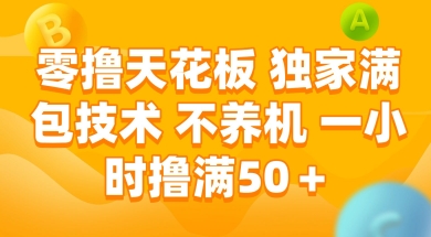 零撸天花板，独家满包技术 不养机 一小时撸满50+【揭秘】-网创前栈
