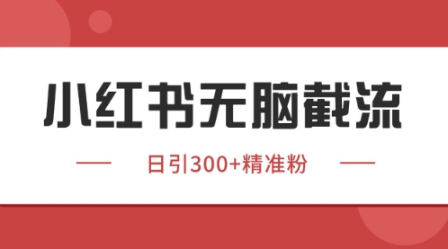 小红书只要你有同行就能获客，独家野路子获客玩法，暴力截流【揭秘】-网创前栈
