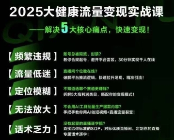 大健康流量全域新增长8.0，三月底线下课视频，大健康万亿蓝海，从类目突围到模式迭代-网创前栈