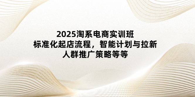 （14522期）2025淘系电商实训班：标准化起店流程，智能计划与拉新，人群推广策略等等-网创前栈