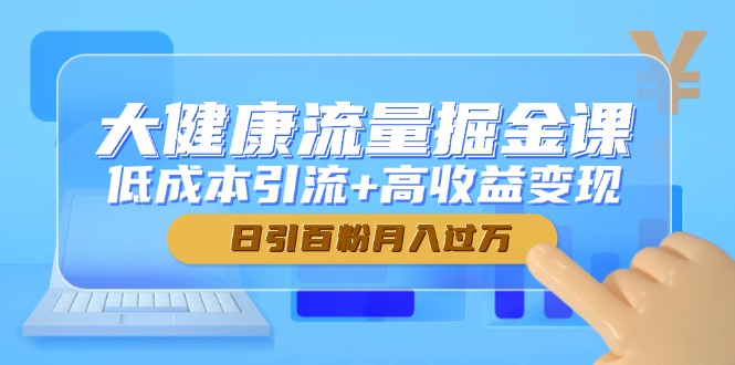 （14811期）大健康流量掘金课，低成本引流+高收益变现，日引百粉月入过万-网创前栈